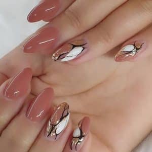 Nude Pink marbles