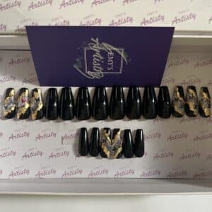 Black & Gold duo with butterflies