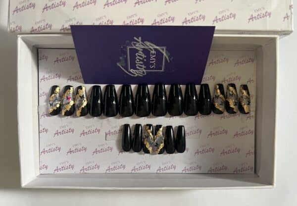 Black & Gold duo with butterflies