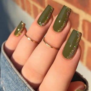 Olive Green x Glitters