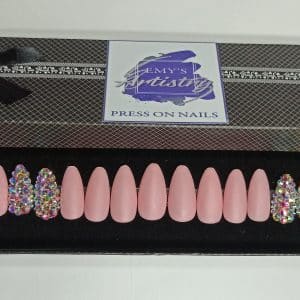 Baby Pink with bling ring