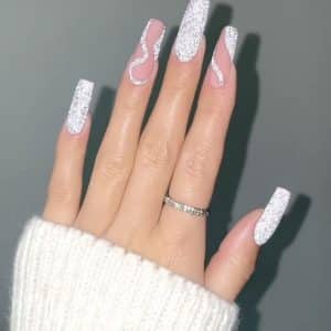 Flashy Sliver Swirls