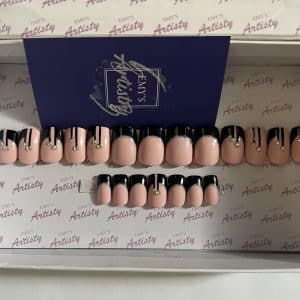 Flashy Sliver Black Tips