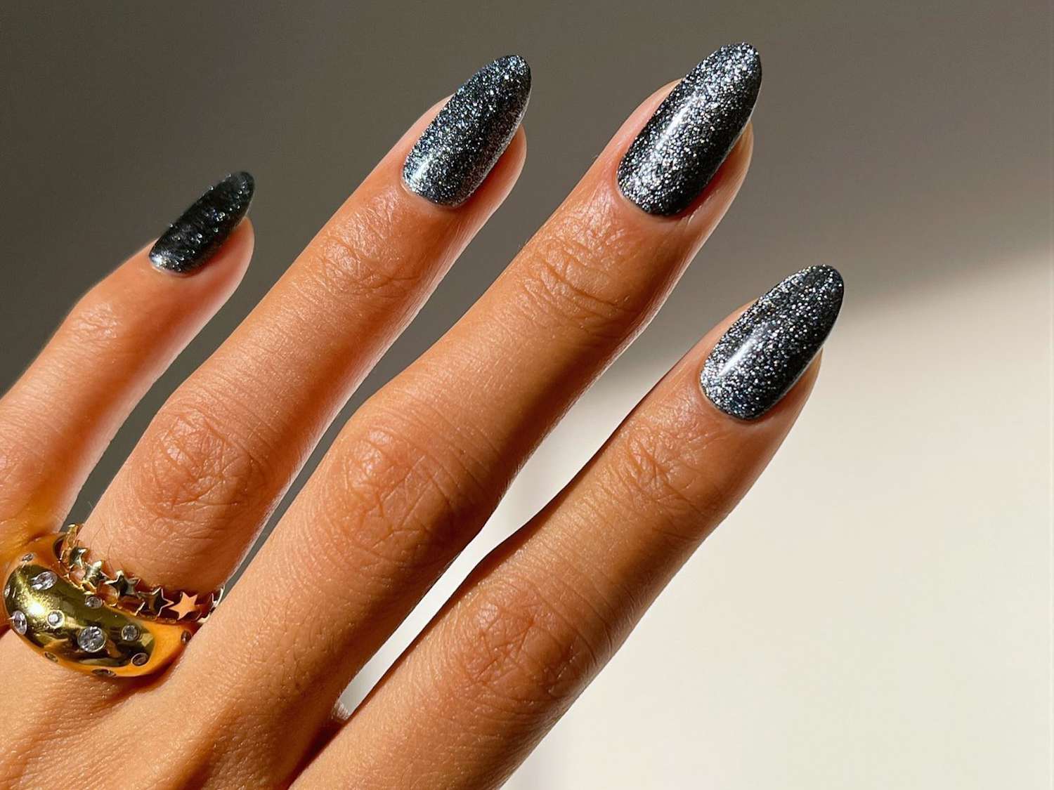Black and Silver Nails