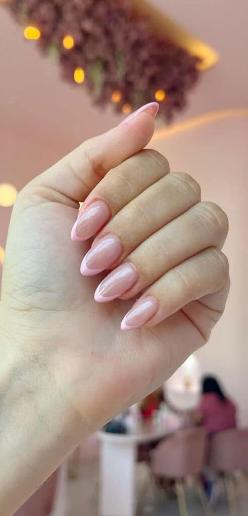 Baby Pink French Manicure Nail Idea