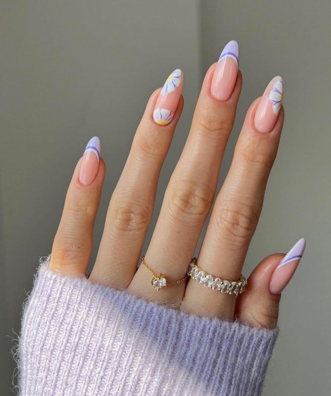 French Tip Florals