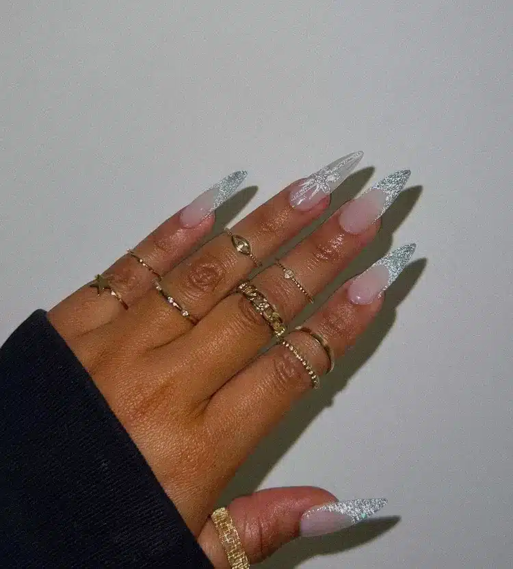 blingy tips ombre nails blingy tips ombre nails