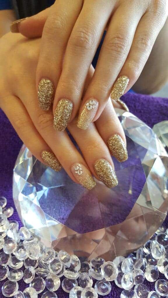gold dust nails dip x