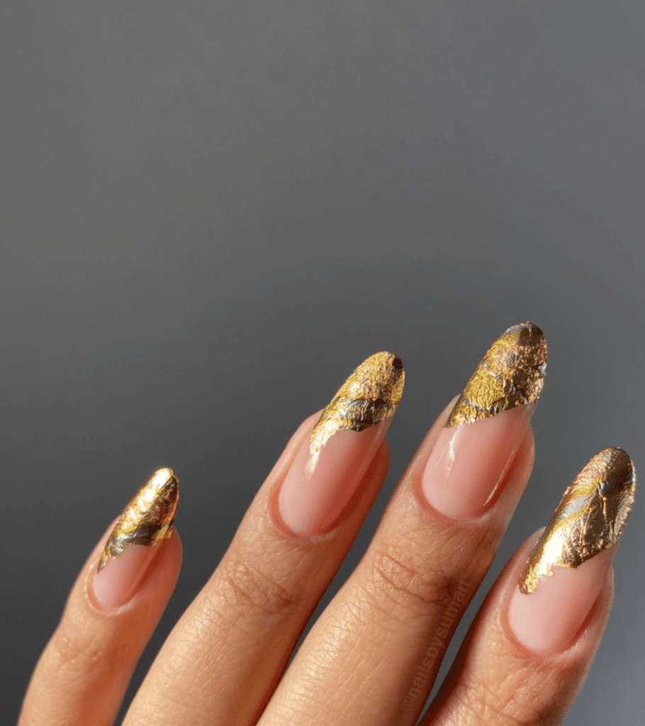 golden glitter wrap on natural nails x golden glitter wrap on natural nails x