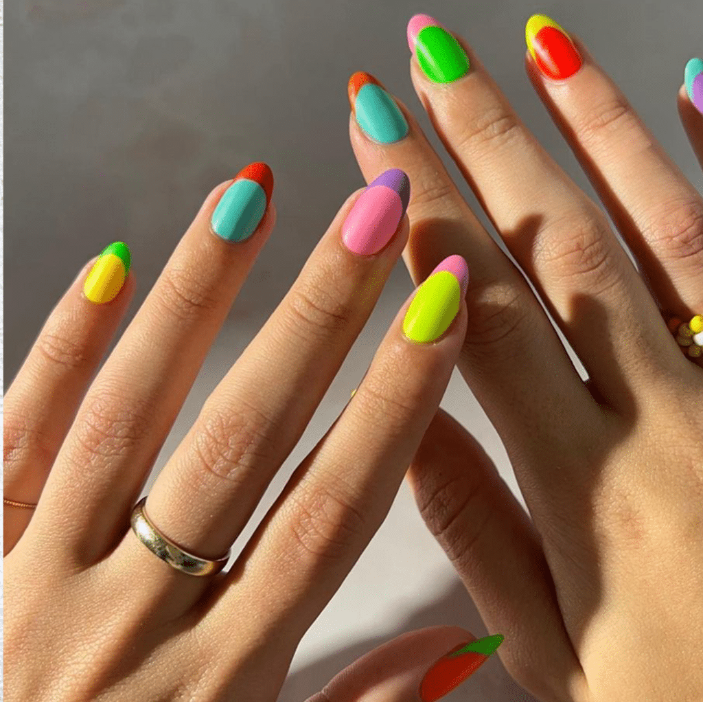 multicolor bright summer nail dips x