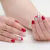 femals hands with red nails