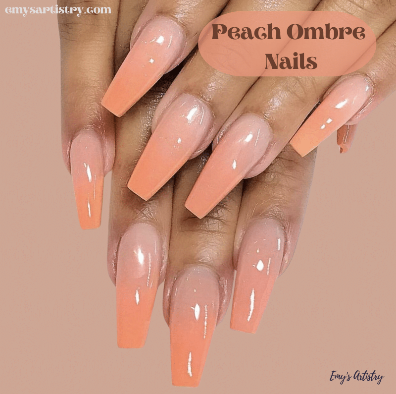 Peach Ombre Nails