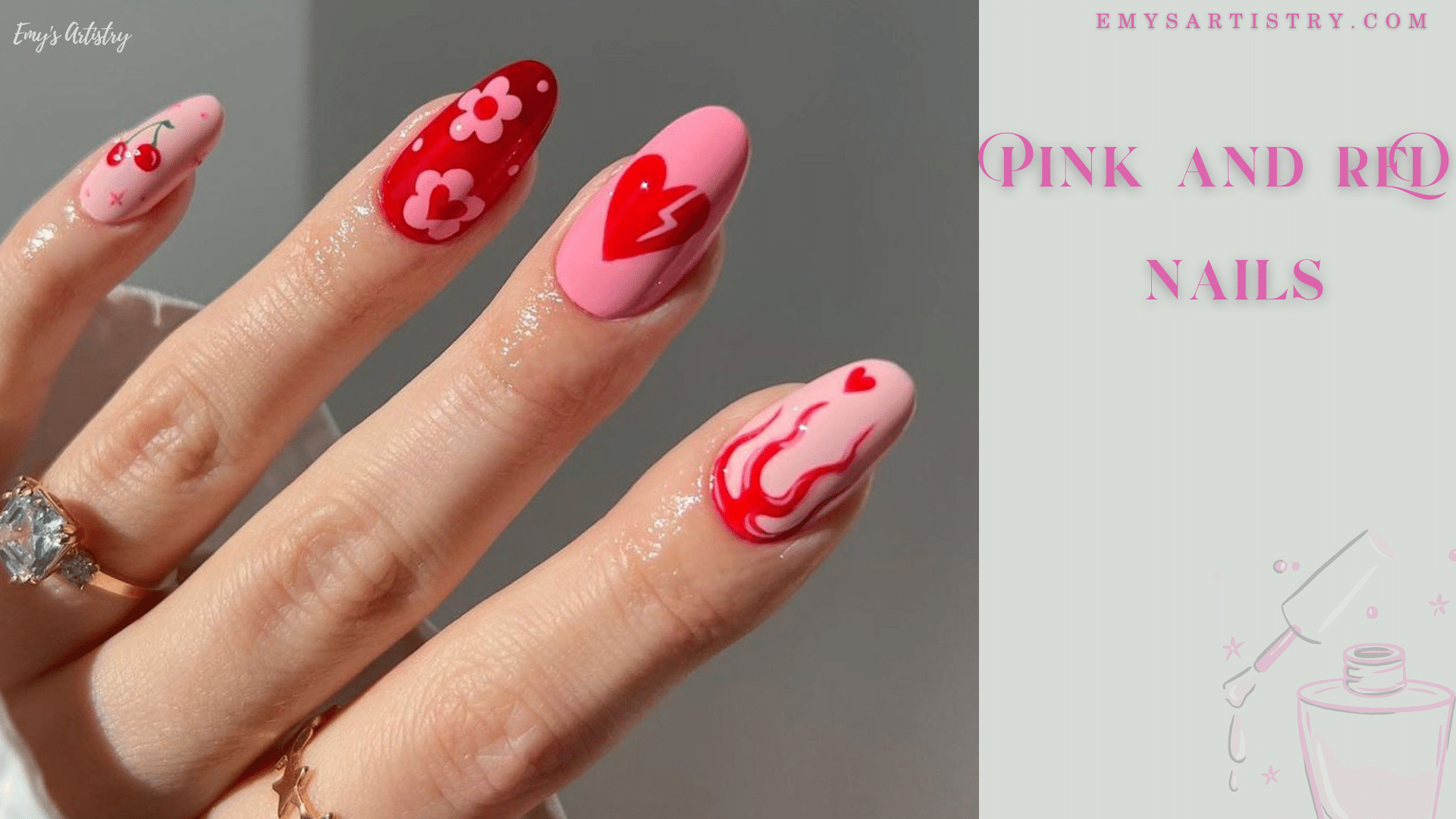 Vibrant Red Nail Art Ideas