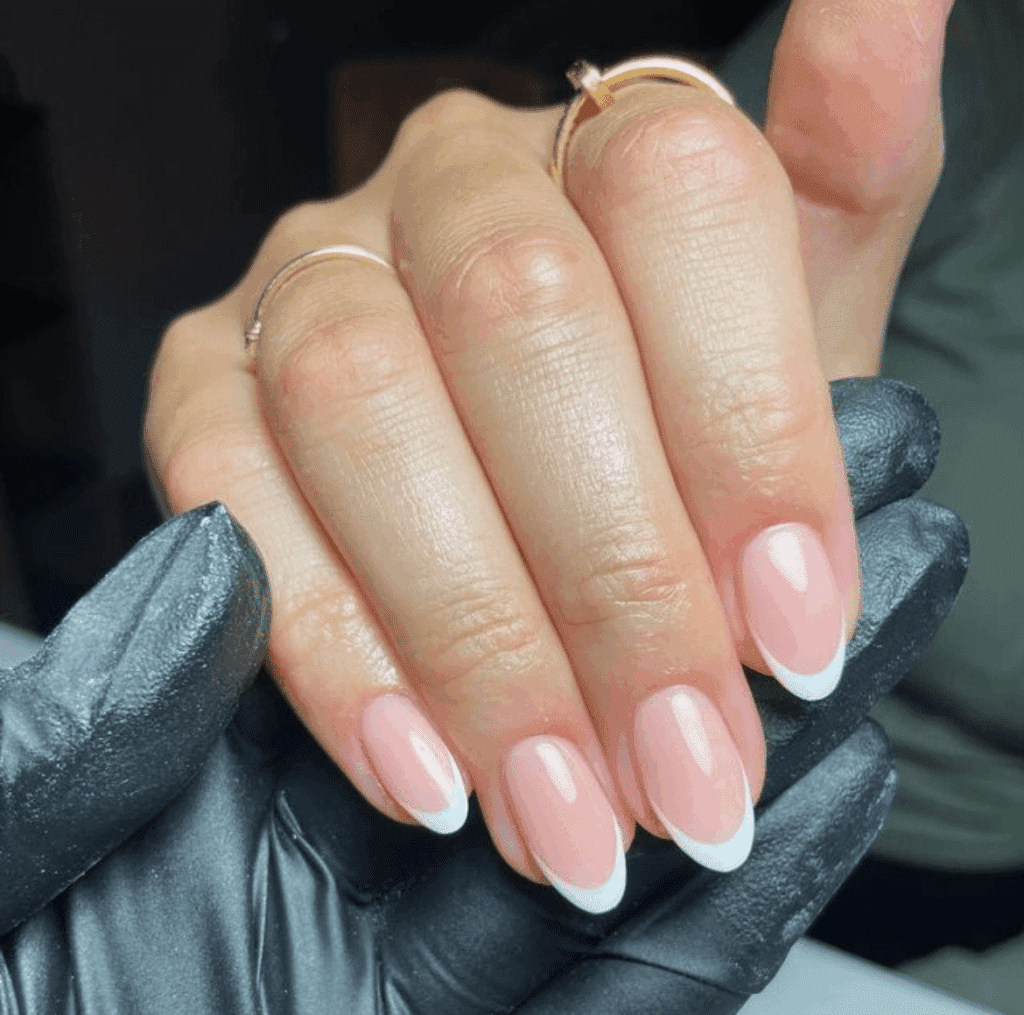 A view of classy french nails