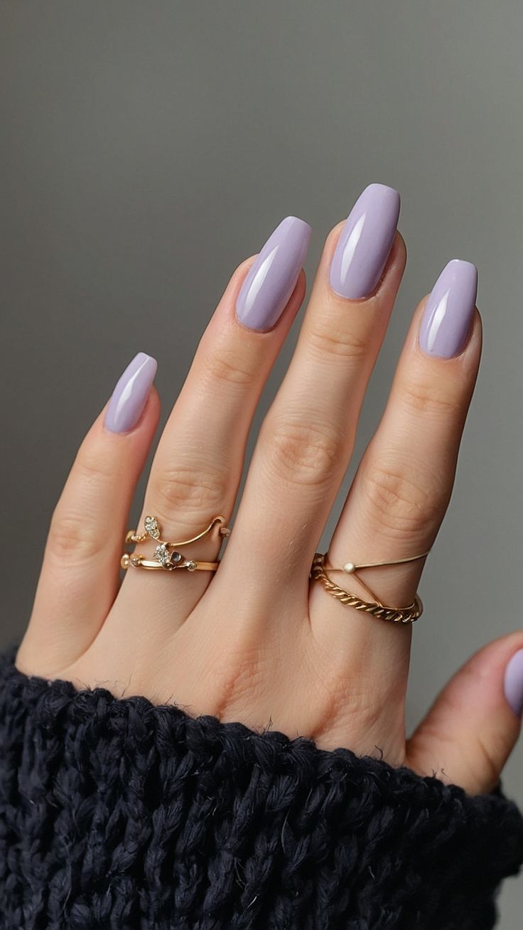 Light Purple Nail Design Light Purple Nail Design