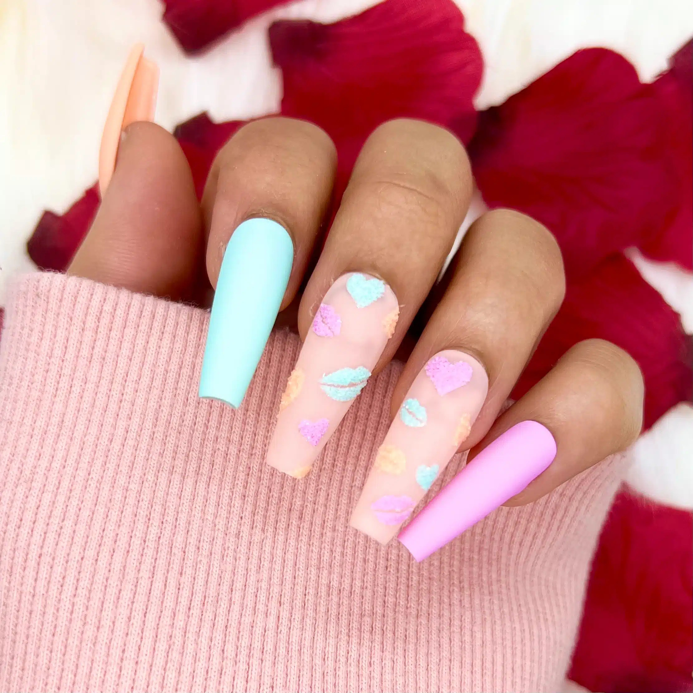 Pastel Coffin Nails Pastel Coffin Nails