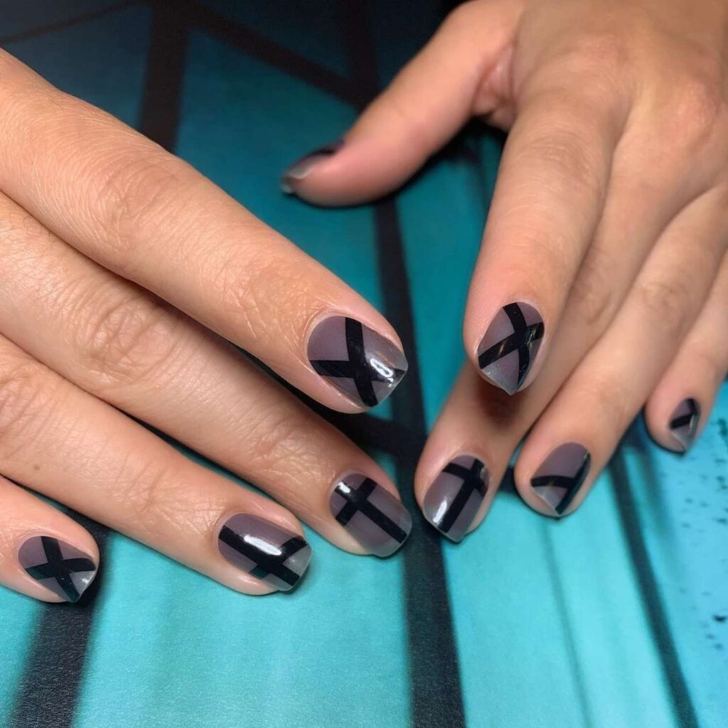 Black Silver Nail Art Designs: Jelly Nails