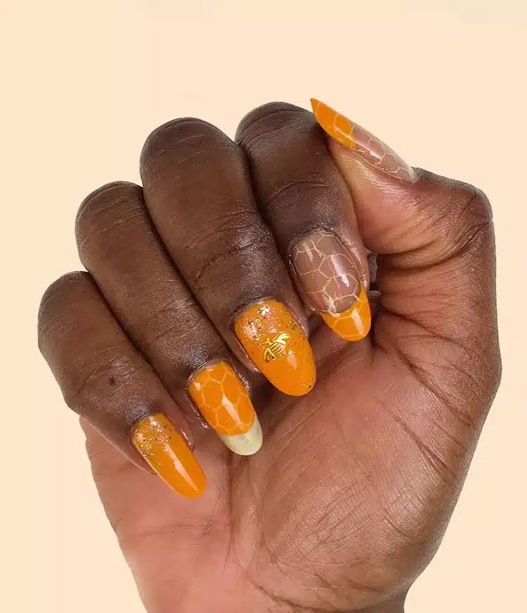 A view of honeycomb nail designs A view of honeycomb nail designs