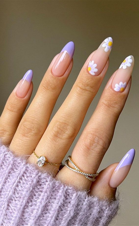 Floral French Tips Floral French Tips