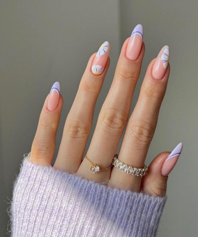 French Tip Florals French Tip Florals