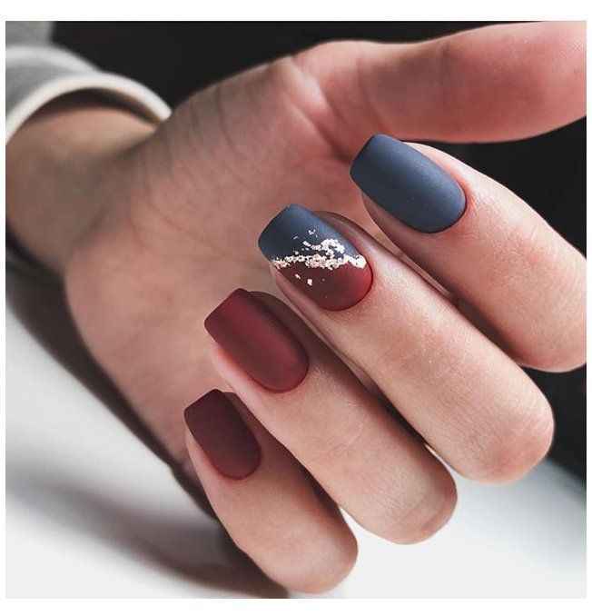 blue and maroon matte coating short nails ( ) zon blue and maroon matte coating short nails ( ) zon