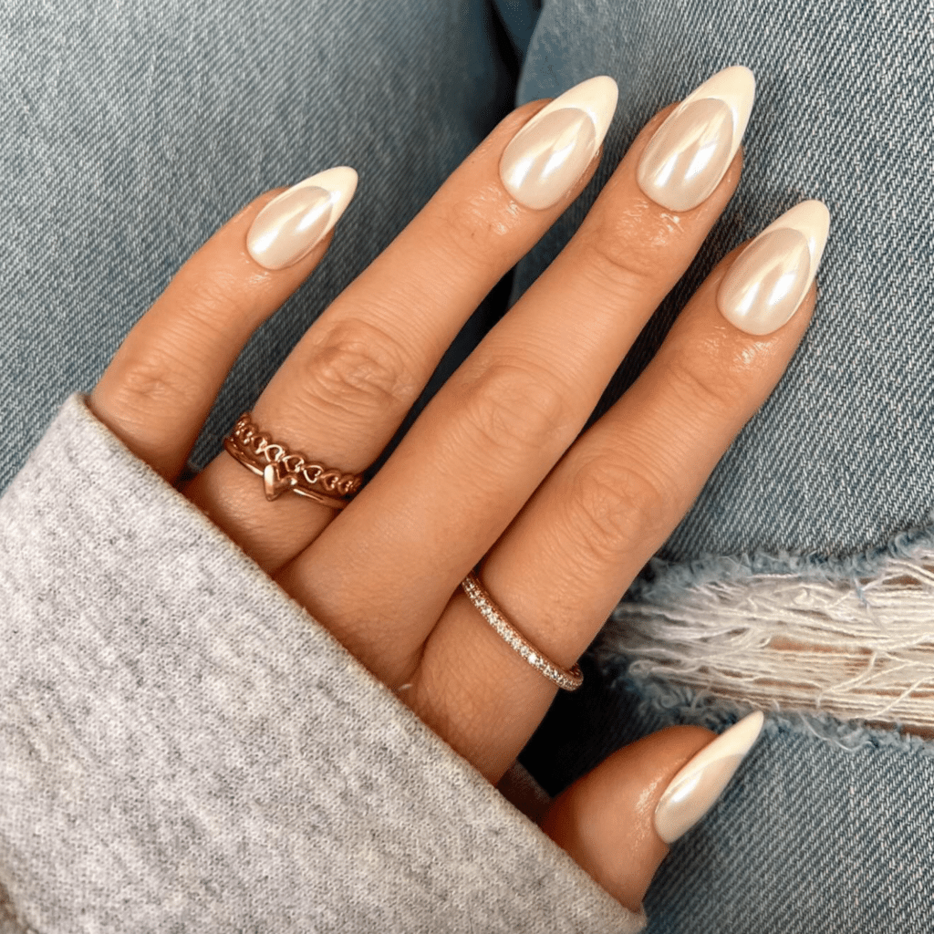 cream colored chromatic french tips x cream colored chromatic french tips x