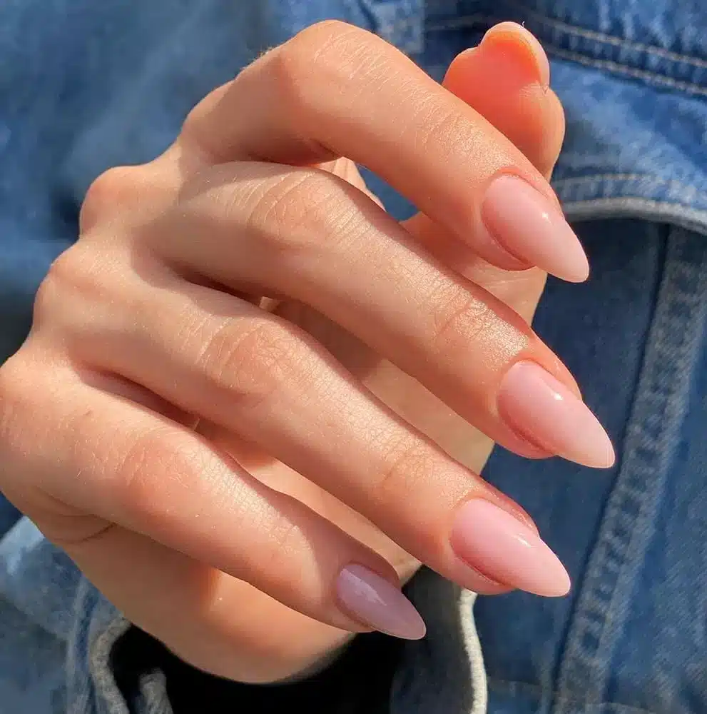 A view of a hand with natural acrylic press on nails jpg A view of a hand with natural acrylic press on nails jpg