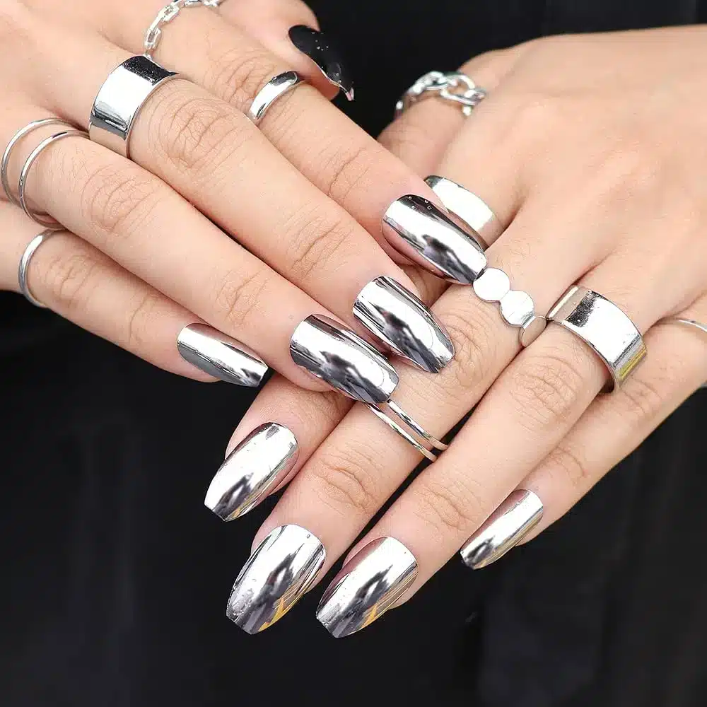 metallic silver nails for winter designs jpg metallic silver nails for winter designs jpg