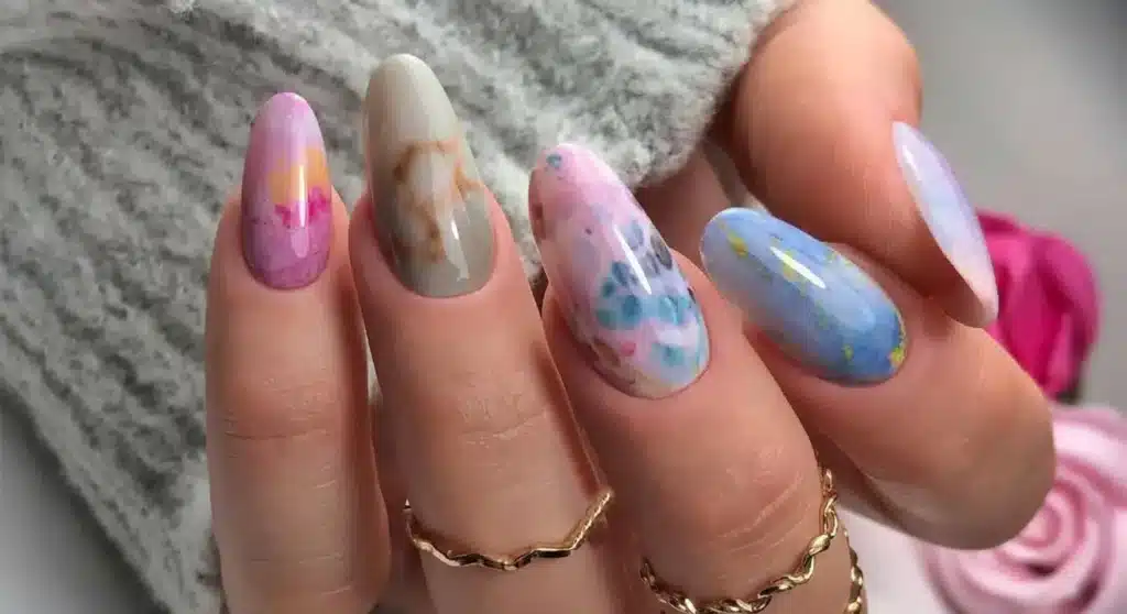 vibrant marble effect nails vibrant marble effect nails