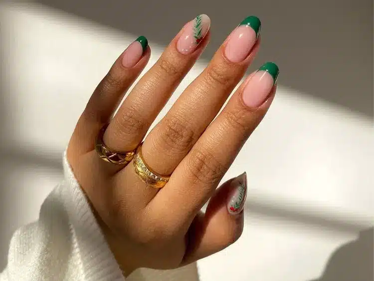 Classic French Manicure for christmas Classic French Manicure for christmas
