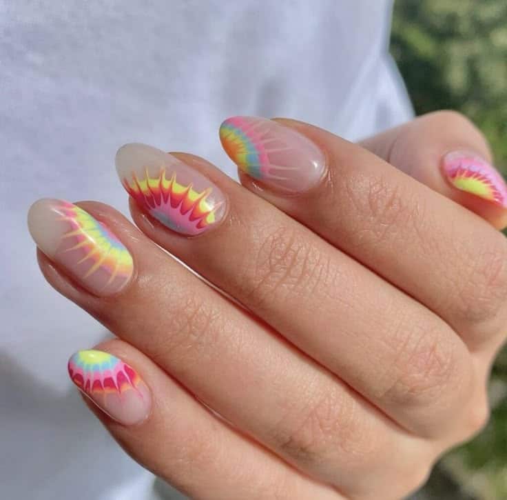 Tropical Tie Dye Nails Tropical Tie Dye Nails