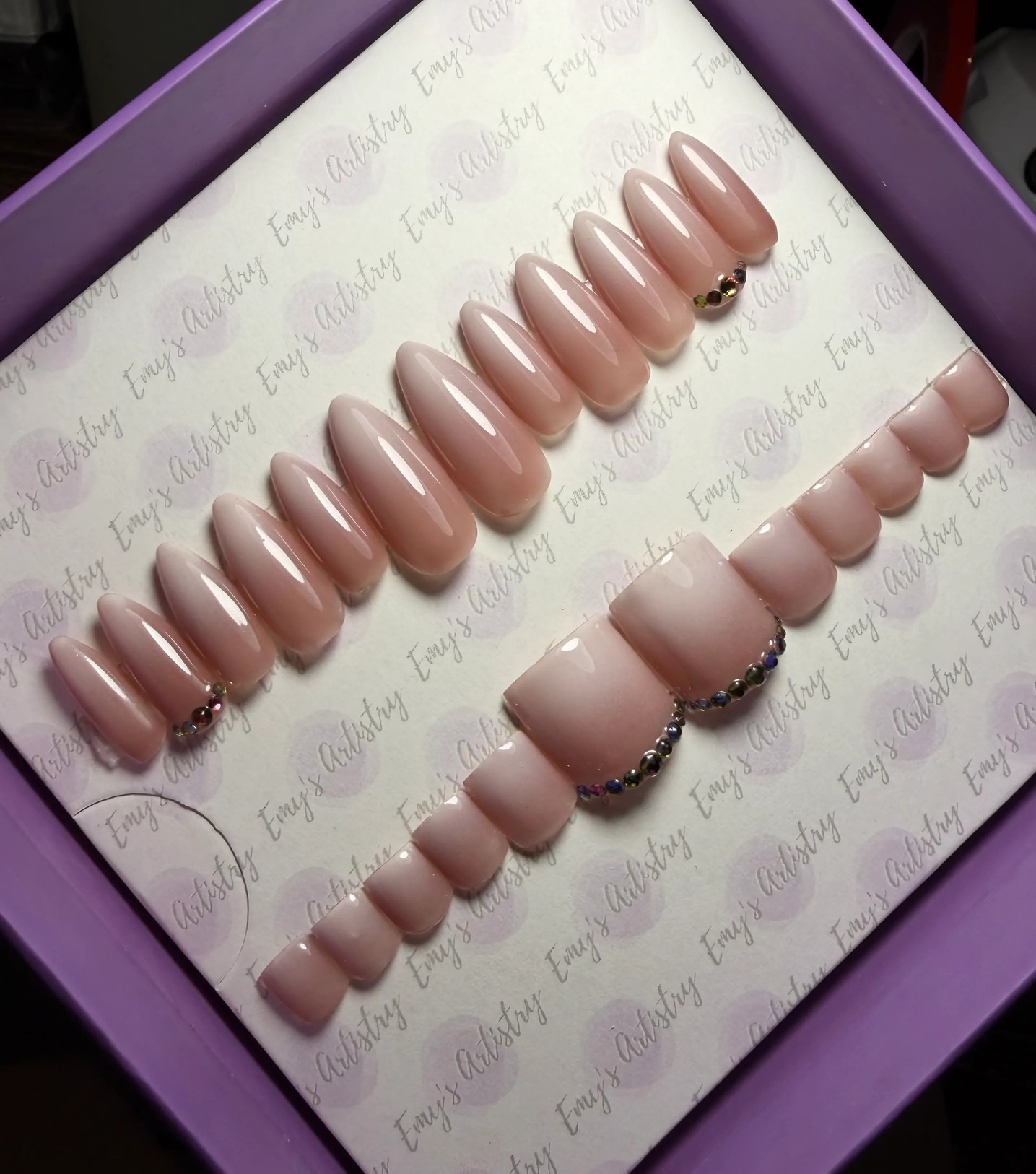 Blush crystal Pair