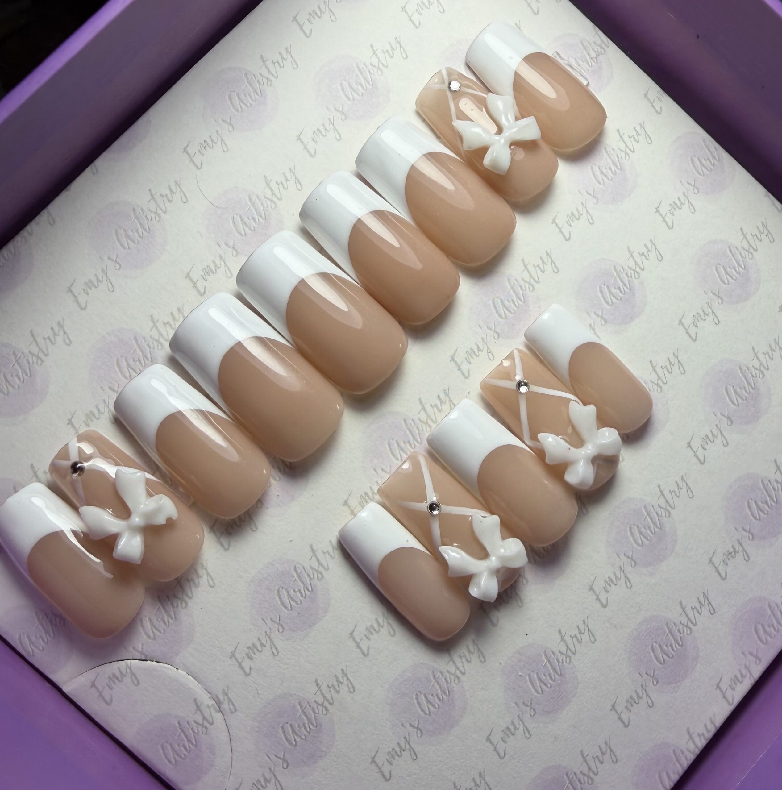 Bow blanc french